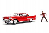 Nightmare on Elm Street Diecast Model American Horror Rides 1/24 1958 Cadillac with Figure