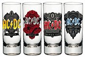 AC/DC Shotglass 4-Pack Black Ice