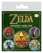 Legend of Zelda Pin Badges 5-Pack Classics