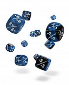 Oakie Doakie Dice D6 Dice 12 mm Marble/Gemidice Positive & Negative - Blue (14)