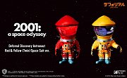 2001: A Space Odyssey Artist Defo-Real Series Soft Vinyl Figures DF Astronaut Red & Yellow Ver.