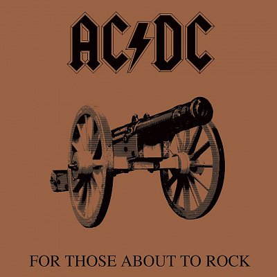 AC/DC Framed Canvas Print For Those About To Rock 40 x 40 cm