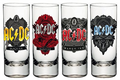 AC/DC Shotglass 4-Pack Black Ice