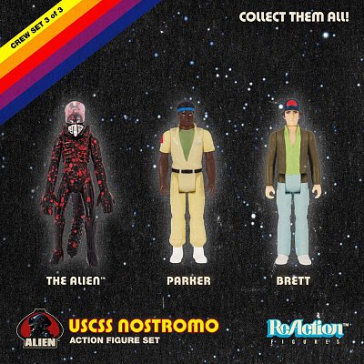 Alien ReAction Action Figure 3-Pack Pack B 10 cm