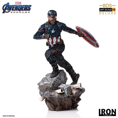 Avengers: Endgame Deluxe BDS Art Scale Statue 1/10 Captain America 21 cm --- DAMAGED PACKAGING