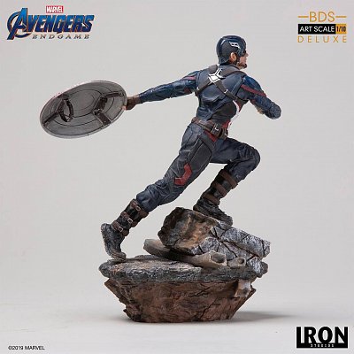 Avengers: Endgame Deluxe BDS Art Scale Statue 1/10 Captain America 21 cm --- DAMAGED PACKAGING