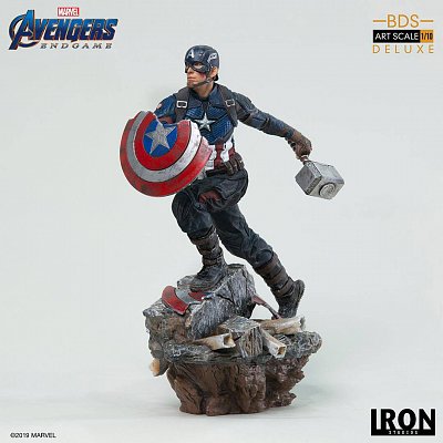 Avengers: Endgame Deluxe BDS Art Scale Statue 1/10 Captain America 21 cm --- DAMAGED PACKAGING