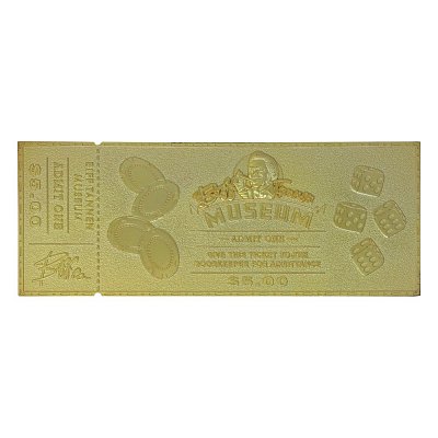 Back To The Future Replica Gyrosphere Collectible Ticket (gold plated)