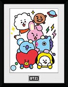 BT21 Framed Poster Characters Stack