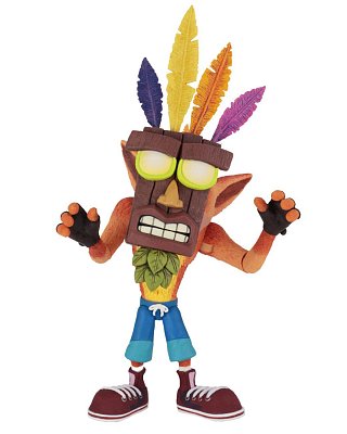 Crash Bandicoot Ultra Deluxe Action Figure Crash with Aku Aku Mask 14 cm