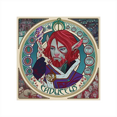 Critical Role Art Print Mighty Nein Portrait Series: Caduceus 35 x 35 cm - unframed