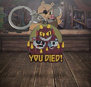 Cuphead Metal Keychain You Died! Limited Edition 4 cm