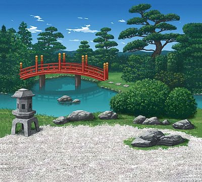 Custom Stage for Nendoroid and Figma Figures Seaside & Japanese Garden