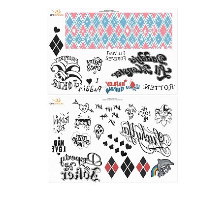 DC Comics Temporary Tattoos 40-Set Harley Quinn