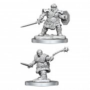 D&D Nolzur\'s Marvelous Miniatures Unpainted Miniature Dwarf Fighter Female Assortment (2)