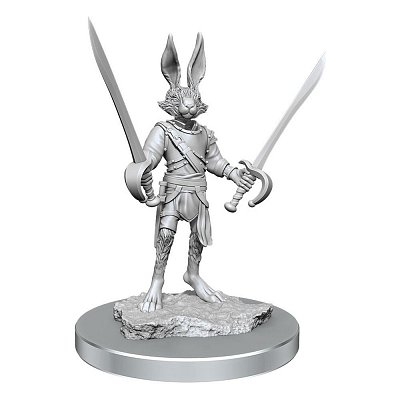 D&D Nolzur\'s Marvelous Miniatures Unpainted Miniatures 2-Packs Harengon Rogues Case (4)