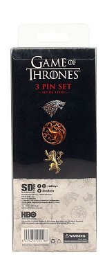 Game of Thrones Set of 3 Pins House Crests