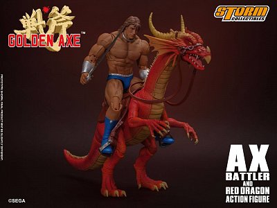 Golden Axe Action Figure 1/12 Ax Battler & Red Dragon 18 cm