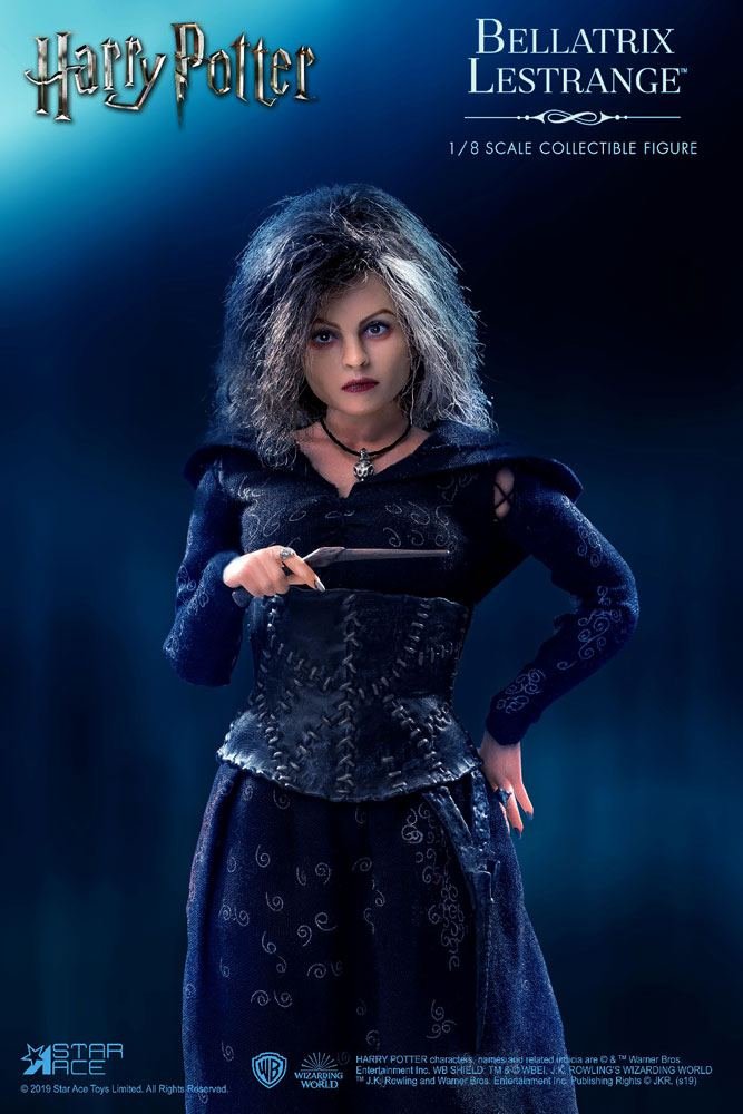 Harry potter real master series action figure 1/8 bellatrix lestrange 23 cm