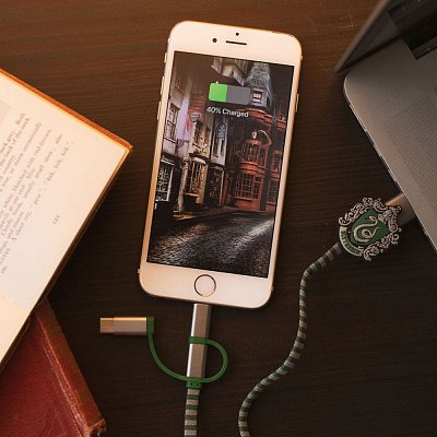 Harry Potter Retractable Hogwarts Scarf Cable 3in1 Slytherin
