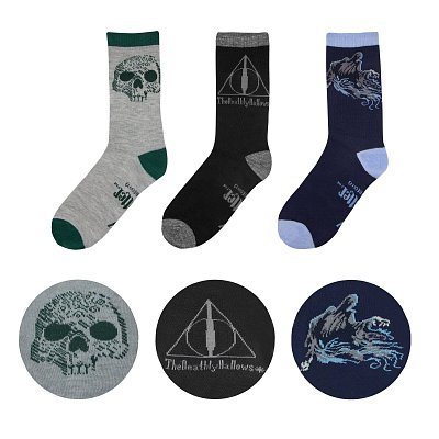Harry Potter Socks 3-Pack Deathly Hallows --- DAMAGED PACKAGING