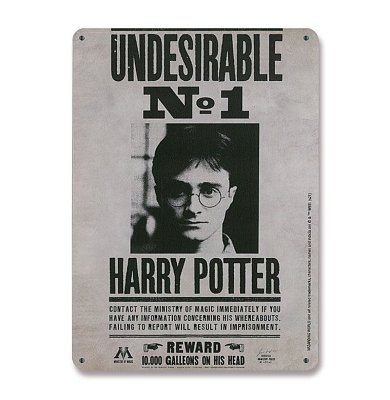 Harry Potter Tin Sign Undesirable No. 1 15 x 21 cm