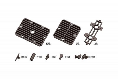 Hexa Gear Plastic Model Kit Expansion Pack 1/24 Block Base 06 Slat Plate Option 5 cm