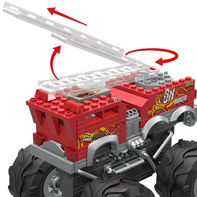 Hot Wheels Monster Trucks Mega Construx Construction Set HW 5-Alarm Monster Truck