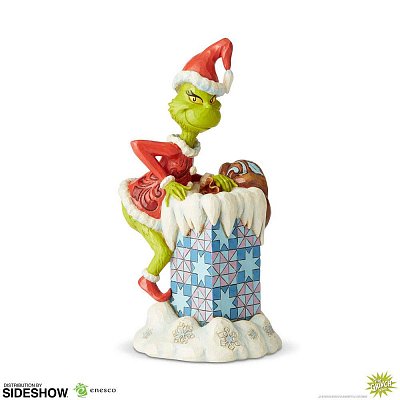 How the Grinch Stole Christmas Statue Grinch Climbing in the Chimney by Jim Shore 23 cm