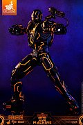 Iron Man 2 Movie Masterpiece Series Diecast Action Figure 1/6 Neon Tech War Machine Hot Toys Excl.