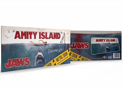 Jaws Metal Sign Movie Poster