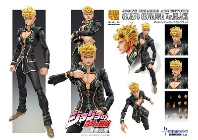 JoJo\'s Bizarre Adventure Part5 Super Action Action Figure Chozokado (Giorno Giovanna Ver. Black) 15 cm