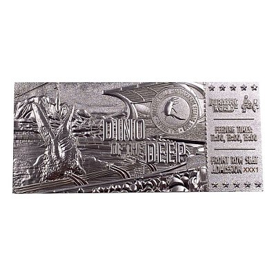 Jurassic Park Replica Mosasaurus Ticket Ticket (silver plated)