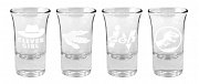 Jurassic Park Shotglass 4-Pack Logo & Symbols