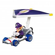 Mario Kart Hot Wheels Diecast Vehicle 3-Pack 1/64 Yoshi, Waluigi, Mario