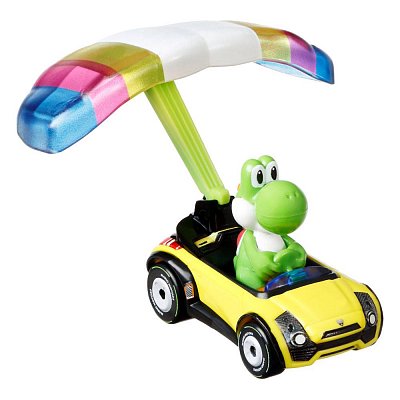 Mario Kart Hot Wheels Diecast Vehicle 3-Pack 1/64 Yoshi, Waluigi, Mario