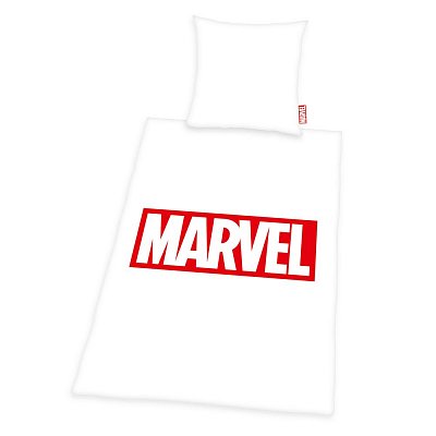 Marvel Comics Duvet Set Logo White 135 x 200 cm / 80 x 80 cm