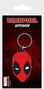 Marvel Comics Rubber Keychain Deadpool Face 6 cm