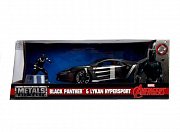 Marvel Diecast Model 1/24 Black Panther & 2017 Lykan Hypersport