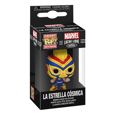 Marvel Luchadores Pocket POP! Vinyl Keychains 4 cm Captain Marvel Display (12)