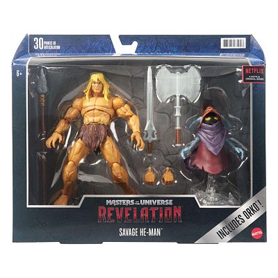 Masters of the Universe: Revelation Masterverse Action Figures 2022 Deluxe Savage He-Man & Orko 18 cm