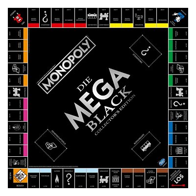 Monopoly Board Game Mega (Black Edition) *German Version*