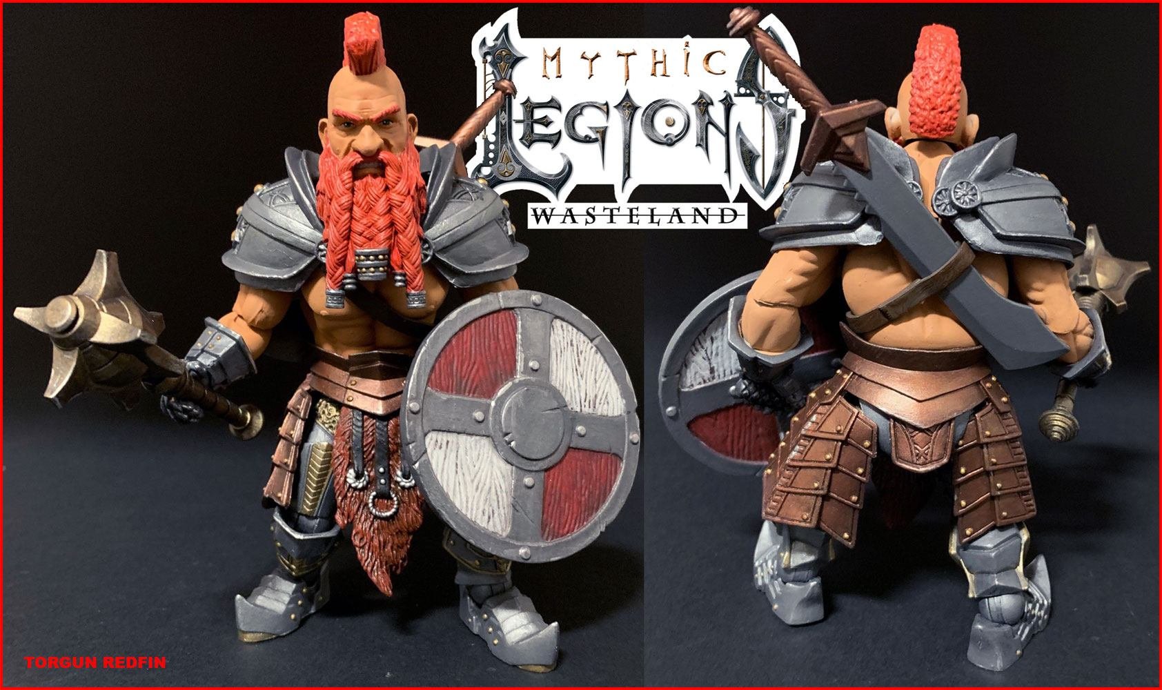 Mythic legions: wasteland actionfigur torgun redfin 15 cm