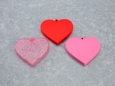 Nendoroid More Heart-shaped Base for Nendoroid Figures Heart Silver Glitter Version