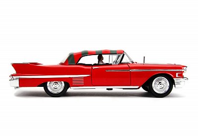 Nightmare on Elm Street Diecast Model American Horror Rides 1/24 1958 Cadillac with Figure
