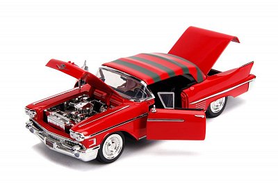 Nightmare on Elm Street Diecast Model American Horror Rides 1/24 1958 Cadillac with Figure