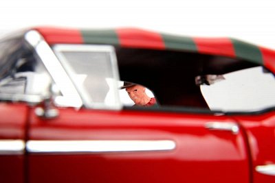 Nightmare on Elm Street Diecast Model American Horror Rides 1/24 1958 Cadillac with Figure