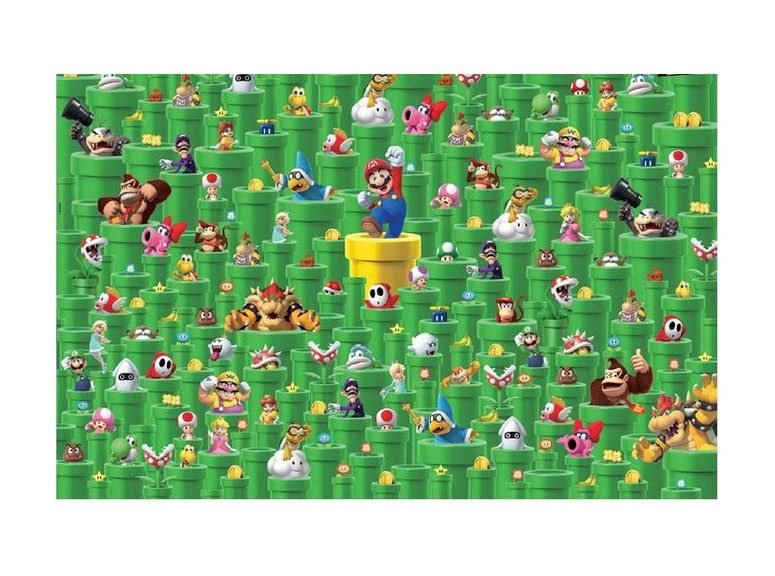 Nintendo challenge jigsaw puzzle super mario bros (1000 pieces)