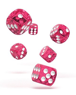 Oakie Doakie Dice D6 Dice 16 mm Speckled - Pink (12)