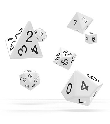 Oakie Doakie Dice RPG Set Solid - White (7)